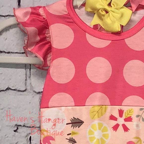 Cute Multi-Print Girl's Infant Capri Romper - Picture 4 of 5